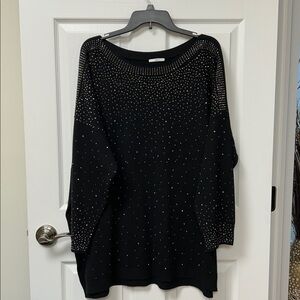 Black Studded Women's Sweater